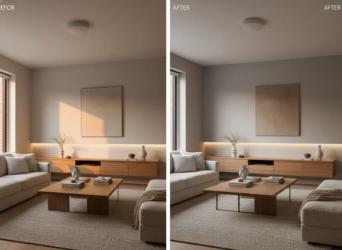 A fast living-room refresh edit with warmer materials and a cleaner styling direction.