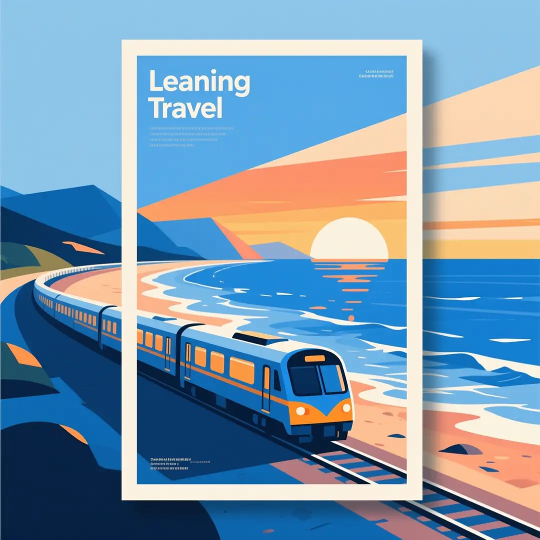 명확한 구성과 풍부하지만 절제된 일러스트레이션 중심의 여행 포스터 컨셉